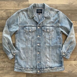 Lucky Brand Type III Trucker Jean Jacket Men’s MEDIUM Blue Denim Button 7WP10480